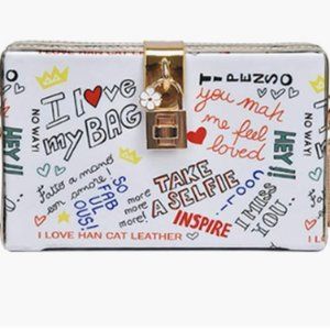 Vintage Radio Clutch Handbag Leather Top Handle Crossbody Shoulder Bag